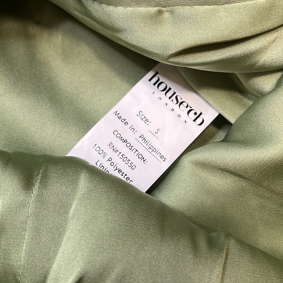 House Of CB Faye Satin Pleated Midi Dress, SIZE SMALL. 0693 - Picture 9 of 11